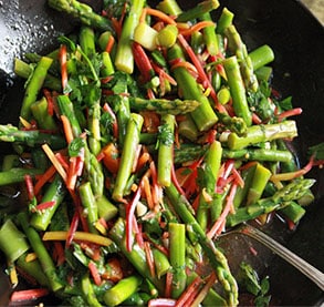 Asparagus and Heirloom Carrot Salad