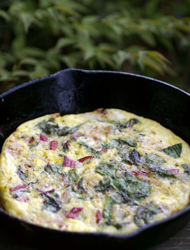Rainbow Chard and Cheddar Frittata