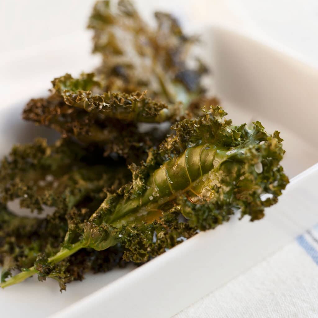Spicy Roasted Kale Chips