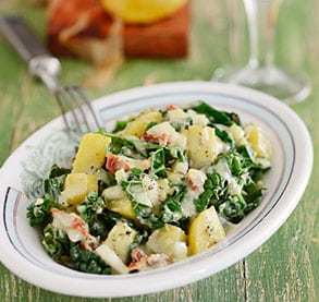 Warm Lobster Kale Salad