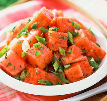 Watermelon Salad with Green Onions