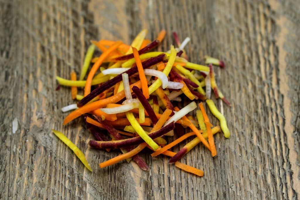 Rainbow Shredded Carrots