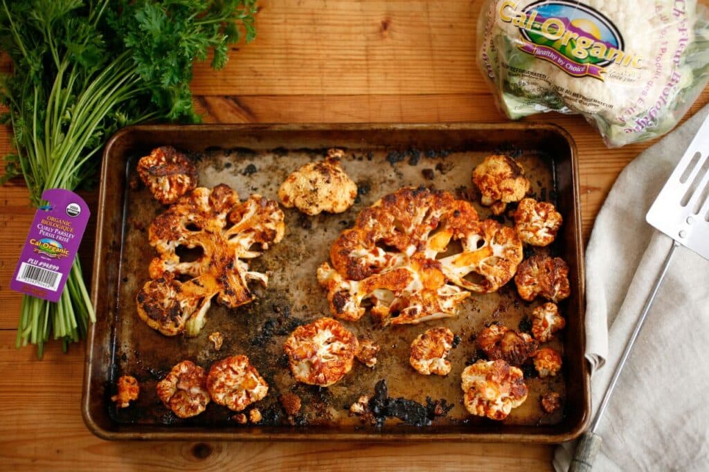 Roasted Harissa and Lemon Cauliflower Steak
