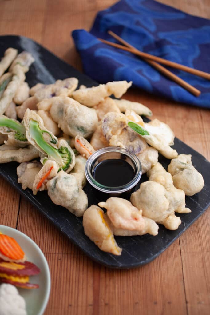 Rainbow Carrot Chip and Mixed Vegetable Tempura