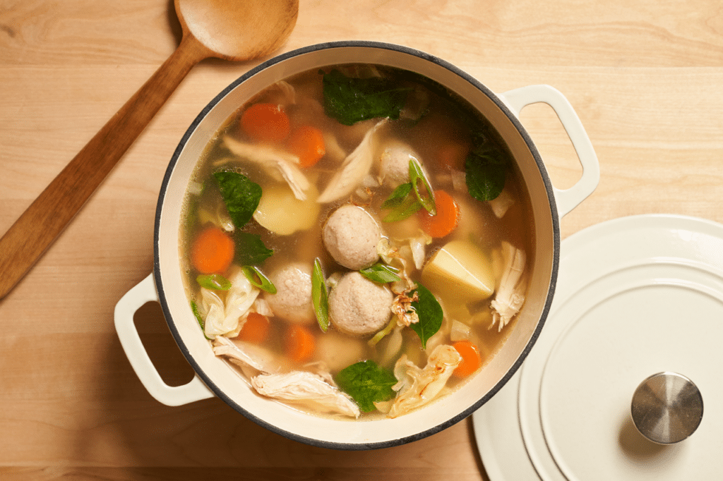 Veggie Matzo Ball Soup