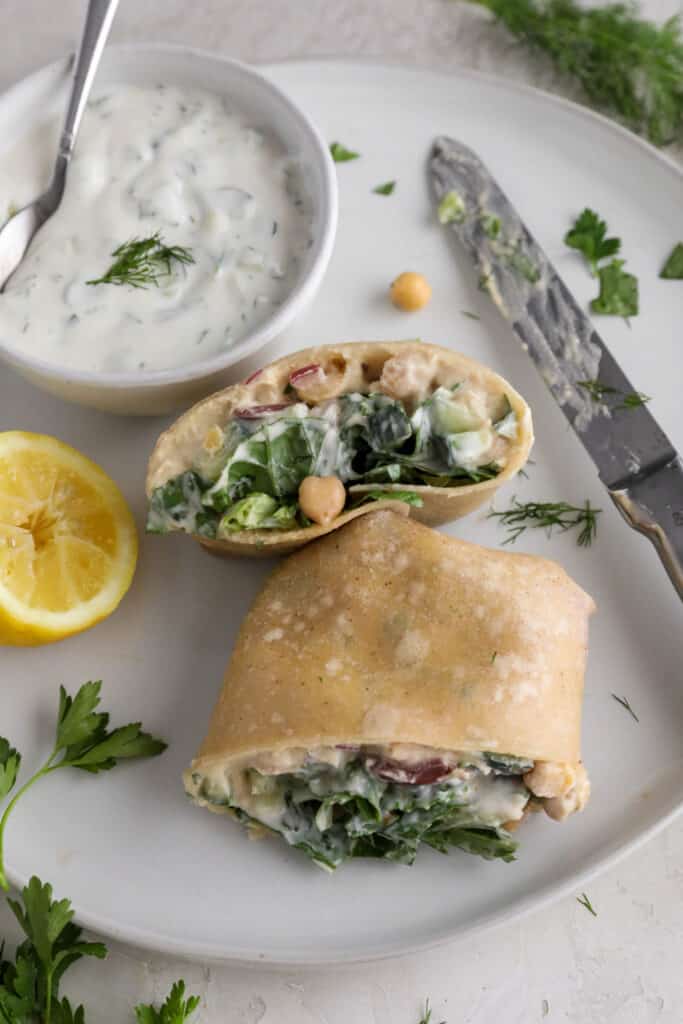 Chopped Greek Salad Wraps