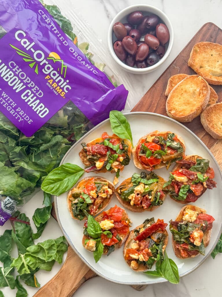 Rainbow Chard Bruschetta