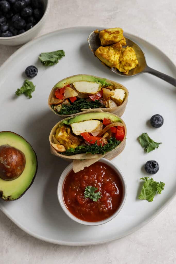 Tofu Scramble Breakfast Burritos
