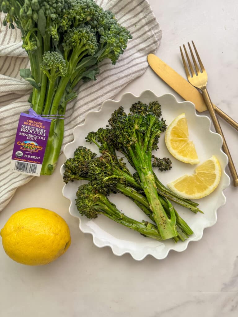 Roasted Sweet Baby Broccoli with Lemon Vinaigrette