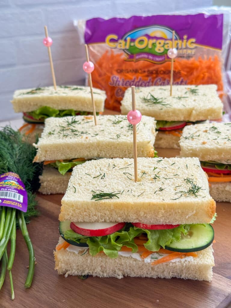 Cucumber Shredded Carrot Tea Sandwich