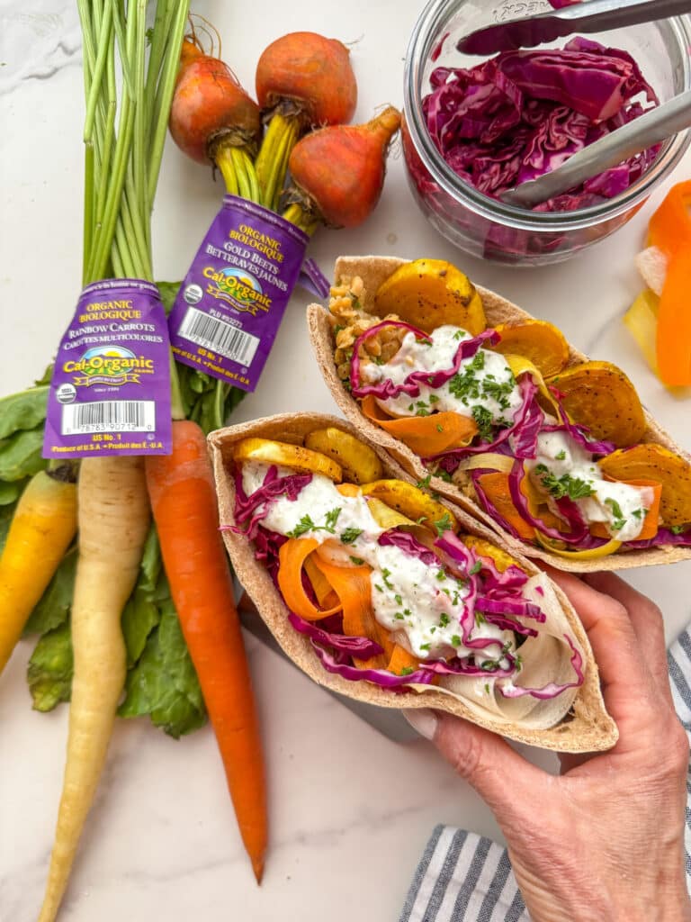 Rainbow Root Veggie Pita
