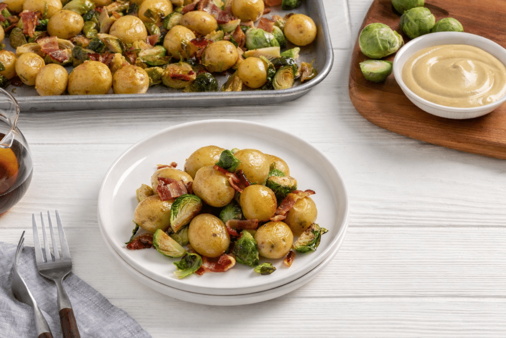 Maple-Roasted Nibbles & Brussels Sprouts